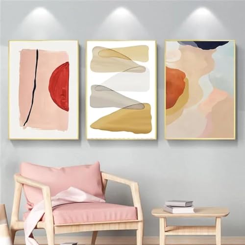Art mural géométrique abstrait nordique avec impression HD sur toile premium