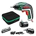 Price comparison product image Bosch 3603JA8002 IXO Set Cordless Screwdriver (angle adapter, Off-set angle adapter, 10 screwdriver bits, USB charger, metal case, 3.6 V, 1.5 Ah)