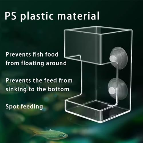 Image of Fish Feeder Square-Shaped Automatic Fish Feeders Reduced Filter Clogging Tank Suitable for All Kinds of Food Tank Accessories