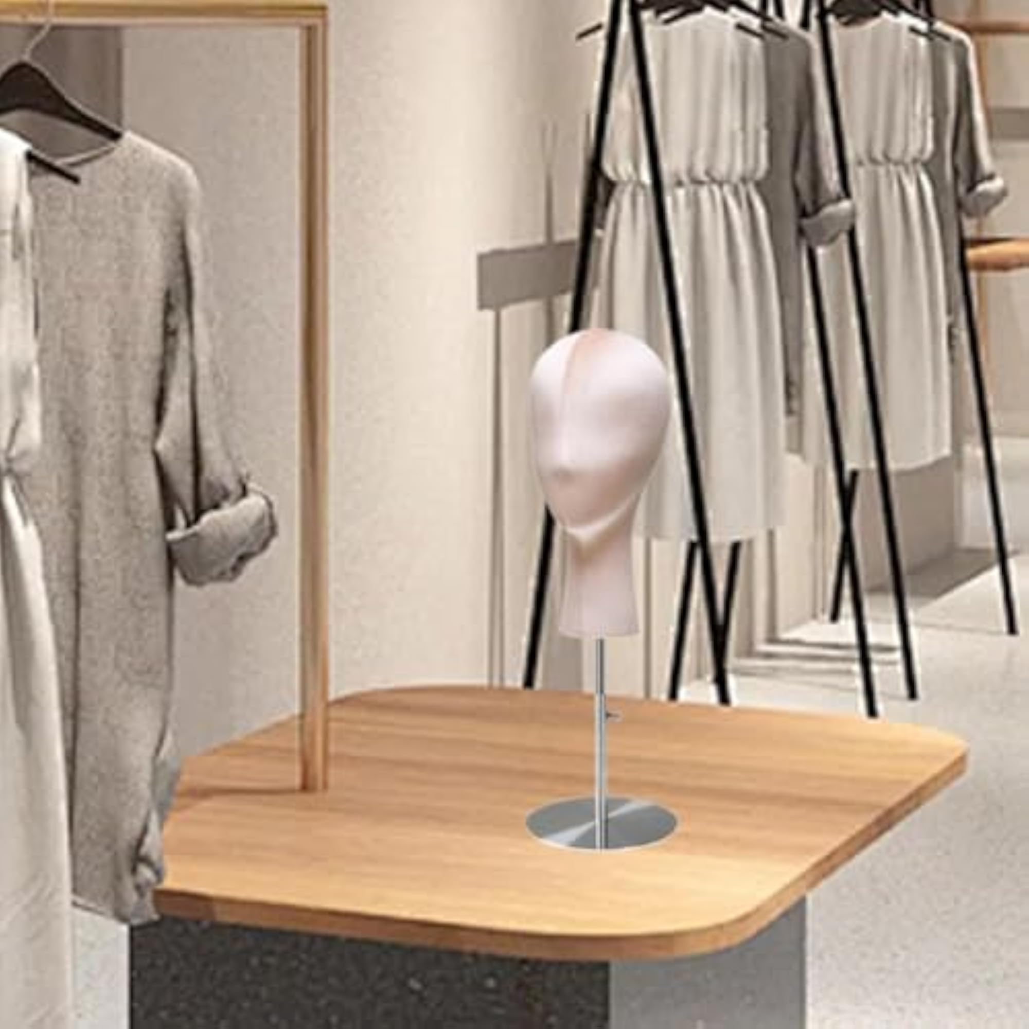 Stable Mannequin Head Model for Hat Display, Pink