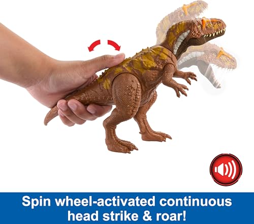 image for Mattel Jurassic World Wild Roar Dinosaur Toy with Sound & Attack Move,