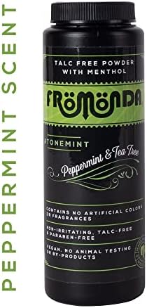 Fromonda Talc Free Body Powder (AtoneMint) Menthol, Peppermint & Tea Tree (5 oz, 1-Pack)