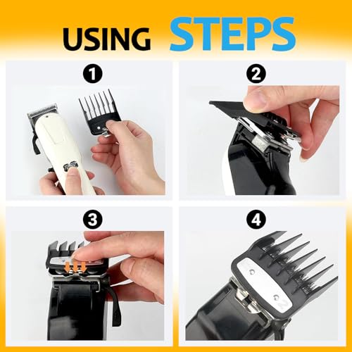 VYNZOR 10 Stück Haarschneidemaschine Aufsätze für Wahl,Haarschneider Führungskämme,Magic Clip Trimmer Rasierer,Bartschneider Aufsteckkamm-Set