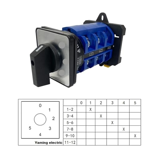 Sélecteur de conversion 63A rotatif à 6 positions pour contrôle de circuit