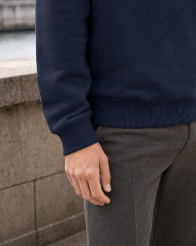 Image of Nobero Oversized Sweatshirts for Man Stylish Crew Neck | 280 GSM Rich Cotton Fleece Solid Oversized Fit Full Sleeve Sweatshirt for Men | Stylish Casual Wear Winter Sweatshirt for Men