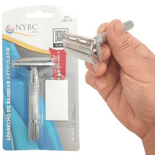 Kit 8 Aparelho De Barbear, Articulado C/Lamina Inox NYBC