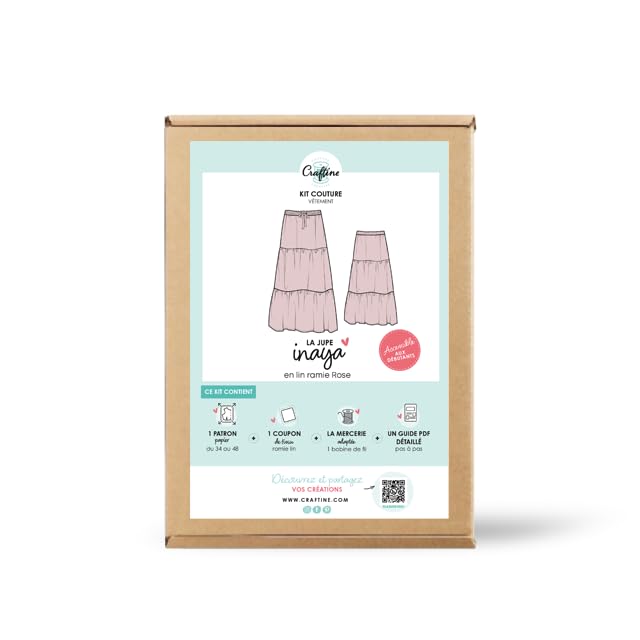 Craftine Kit Couture Jupe Inaya Lin rose