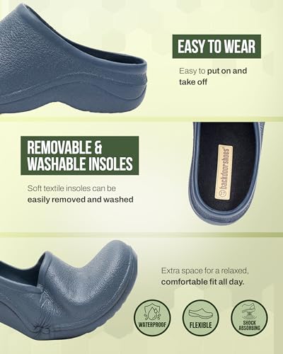 Image of Backdoorshoes Waterproof Premium Garden Clog Shoes for Women with Arch Support