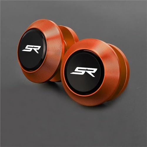 Caballete trasero con tornillos deslizadores naranjas para motos CFMOTO 250SR y 450SR