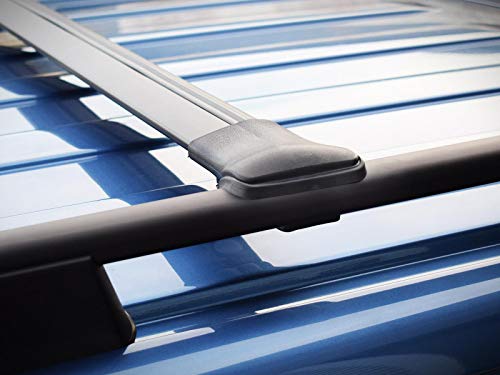 Nero in alluminio paio di corrimano e coppia di