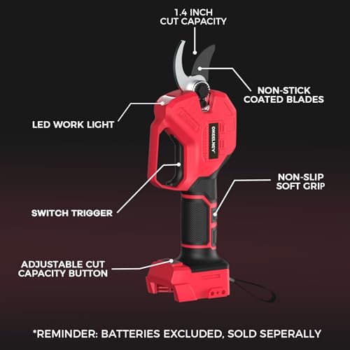 Image of Electric Pruning Shears for Milwaukee M18 Battery, Cuts up to 1.4 Inches