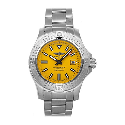 Breitling Avenger watch with yellow dial