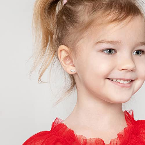 925 Sterling Silver Enamel Sweet Candy Screw Back Earrings for Little Girls and Pre-Teens - Adorable Candy Shaped Safety Screw Back Earrings For Young Girls3