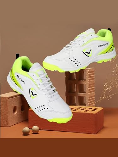 Image of PRO KVH Plus Cricket Shoes for Men|Lightweight & Durable All-Round Performance Cricket Shoes|PVC Studs Spikes Sports Shoe for Unisex