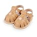 Ohwawadi Baby Girl Sandals Summer Fashion Embroidered Princess Wedding Dress Flats Shoes Beach Casual Sandals Infant Newborn Crib Shoes First Walkers