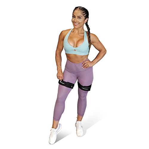 The x Bands - Fitness Bands Resistance - Booty Band - Glute Bands - Squat Bands for Thighs - Thigh Straps - Thigh Exercise Band - Leg Cuffs - Thigh Strap for Cable Machine - Black - Thumbnail 3