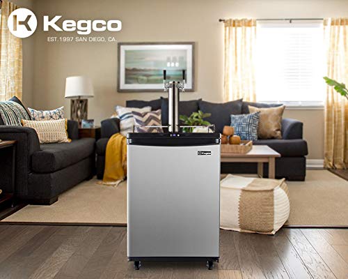 Kegco Z163S-2TT Dual Tap Stainless Kegerator with All Stainless Contact on Fridge.com