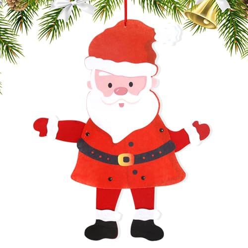 Tktouci De Fieltro Navideño,De Muñeco De Nieve para Árbol De Navidad,Decoración de Juguete de Fieltro de Reno de Papá Noel para Puertas y Ventanas | Adorno de Figuras navideñas para año Nuevo
