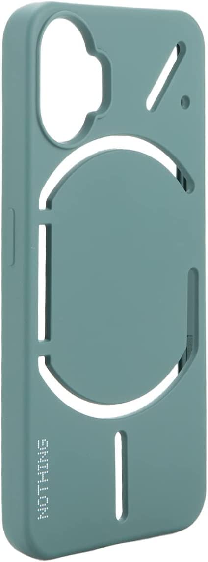 Muzz Silicone Case for Nothing Phone 1, Liquid Gel Rubber Bumper Case with Soft Microfiber Lining Cushion Slim Hard Shell Shockproof Protective Cover for Nothing Phone 1 5G 2022 (Green)