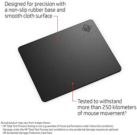 HP OMEN 100 Gaming Mouse Pad - 360 x 300 x 4 mm Professional ESports Quality Mouse Pad with Non-Slip Rubber Base Large Mouse Mat for Work and Gaming, Office and Home