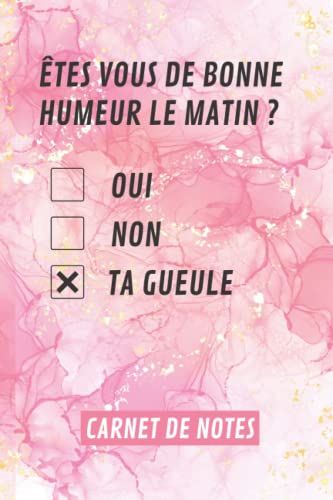 Êtes-vous de bonne humeur le matin ?: Cadeau Collègue Retraite - Idée Cadeau Original, Humour Femme - carnet Couple - Gadget Geek Homme - Idéal...