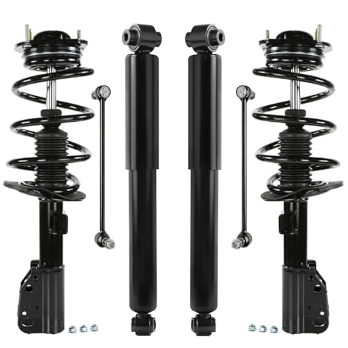 Image of Detroit Axle - Struts Shocks Kit for GMC Acadia Limited Chevy Traverse Buick Enclave, 2 Front Struts Coil Spring Assembly 2 Stabilizer Sway Bars 2 Rear Shock Absorbers Replacement Suspension Kit