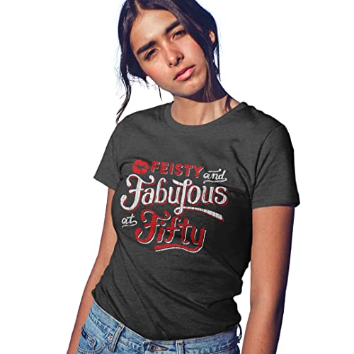 Feisty And Fabulous 50Th Birthday Gifts For Women, Shirts, Gray, Med 1972 Vintage Shirt #TOP7