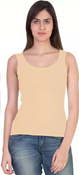 neellohit Women's Camisole Sando Tops Innerwear Sleeveless Tank Top Cotton Round Neck Gym and Workout Spaghetti Tops (S Till XL)-picture-19