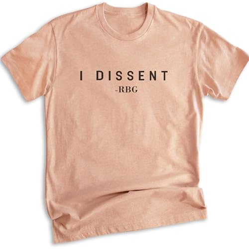 EVERTREE CLOTHING I Dissent RB Ginsburg Shirt Unisex Womens Mens Feminist Political T-Shirt Heather Sunset Medium