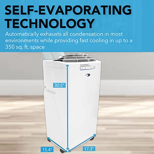 Whynter Arc-110Wd 11,000 Btu Portable Air Conditioner With Dehumidifier And Fan For Rooms Up To 350 Sq Ft, Includes Activated Carbon Filter And Storage Bag, White #TOP4