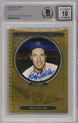 Bob Feller 2007 Topps Distinguished Service Baseball Autograph Card #DS3 BAS 10