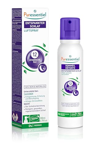 Puressentiel - Dobar san i opuštanje - Sprej za zrak s 12 eteričnih ulja - Pomaže u smirivanju napetosti - 200 ml