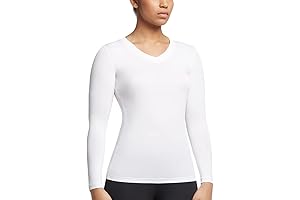 Tommy Copper Women's Compression Long Sleeve V-Neck Shirt
