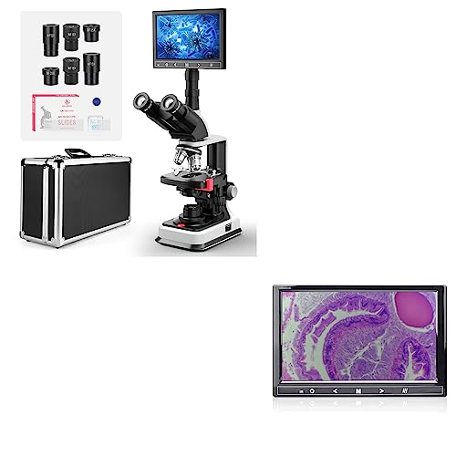 Image of 7 inch Replaceable Split Screen Microscope with 7 inch Monitor