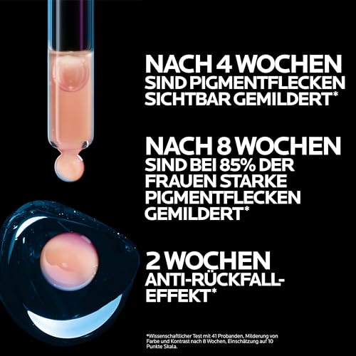 La Roche Posay Anti-Pigmentflecken-Serum für jede Haut, Mildert dunkle Flecken, Pigmentflecken, Altersflecken, Pickelmale, Anti-Rückfall-Wirkung, Mit Melasyl und Niacinamid, Mela B3, 30 ml