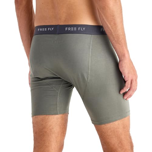 Free Fly Men's Motion Boxer Brief - Ultra Soft, Comfortable & Breathable Bamboo Viscose Stretch Men's Underwear