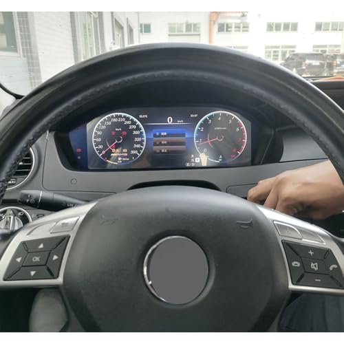Clúster digital LCD Benz Clase C solución a panel analógico con velocímetro de cabina 5