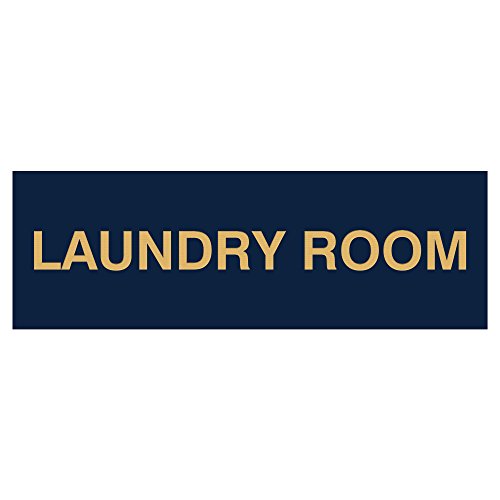Image of Laundry Room Wall Sign - Navy / Gold - Large