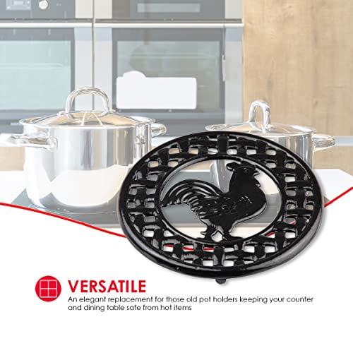 Home Basics TR44177 Cast Iron Rooster (Black) Trivet thumb #4