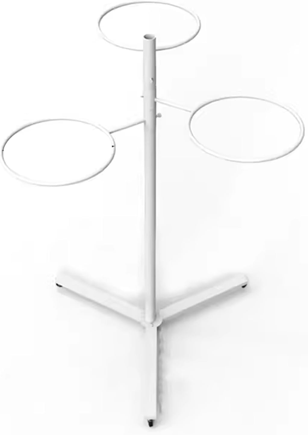 Metal Yoga Ball ‌Storage Rack Large Exercise Stability Ball Holder for Home Or Commercial Use Yoga Ball Stand for Exercise Gym Garage Yoga Studios(White 3)