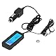Digital Auto Thermometer, 12V Elektronische Innen und Außenthermometer mit LCD Display und Hintergrundbeleuchtung für PC Computer Aquarium LKW Kfz(Blau)