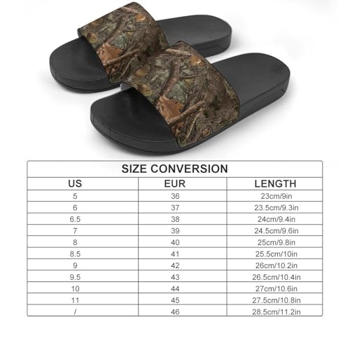Forest Camouflage PVC Slippers Sandals for Women Men Open Toe Soft Cushioned Non-Slip Sandal for Indoor Outdoor2