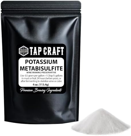 Potassium Metabisulfite 4 oz - Wine Making Brewing Sanitizer & Preservative