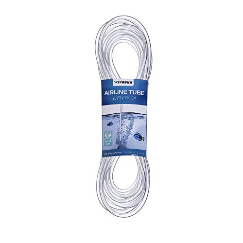 VIVOSUN 25ft Clear Flexible Air Tubing for Aquariums, Terrariums, and Hydroponics