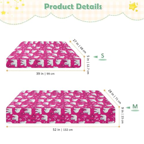 Drap-housse en mousseline imperméable lit enfant blanc motif ours - 4