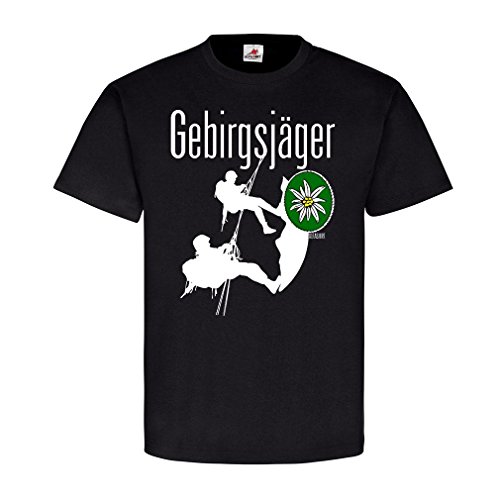 T-shirt GebJg Btl avec motifs Edelweiss aux finitions soignées en noir XXXXXL