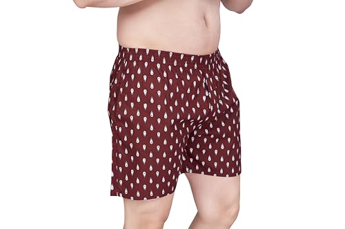 Image of Nermosa Pure Cotton Comfortable & Breathable Printed Regular Shorts /Boxer for Men, Pack of 3