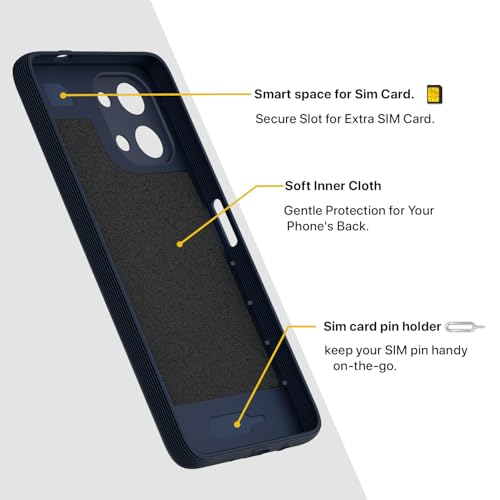 Image of Pikkme Back Cover for Vivo Y11 5G Camera Protection 3D Hexa Cube Design Silicone Protective Bumper Case (Blue)