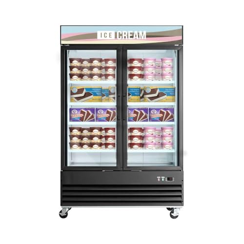 Peak Cold Double Door Retail Ice Cream Display Freezer &