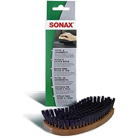 SONAX TEXTILE & LEATHER BRUSH (1 piece) - for the dry and wet cleaning of textiles and for the thorough and gentle cleaning of smooth leather surfaces | Item No. 04167410 Cover
